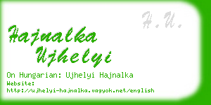 hajnalka ujhelyi business card